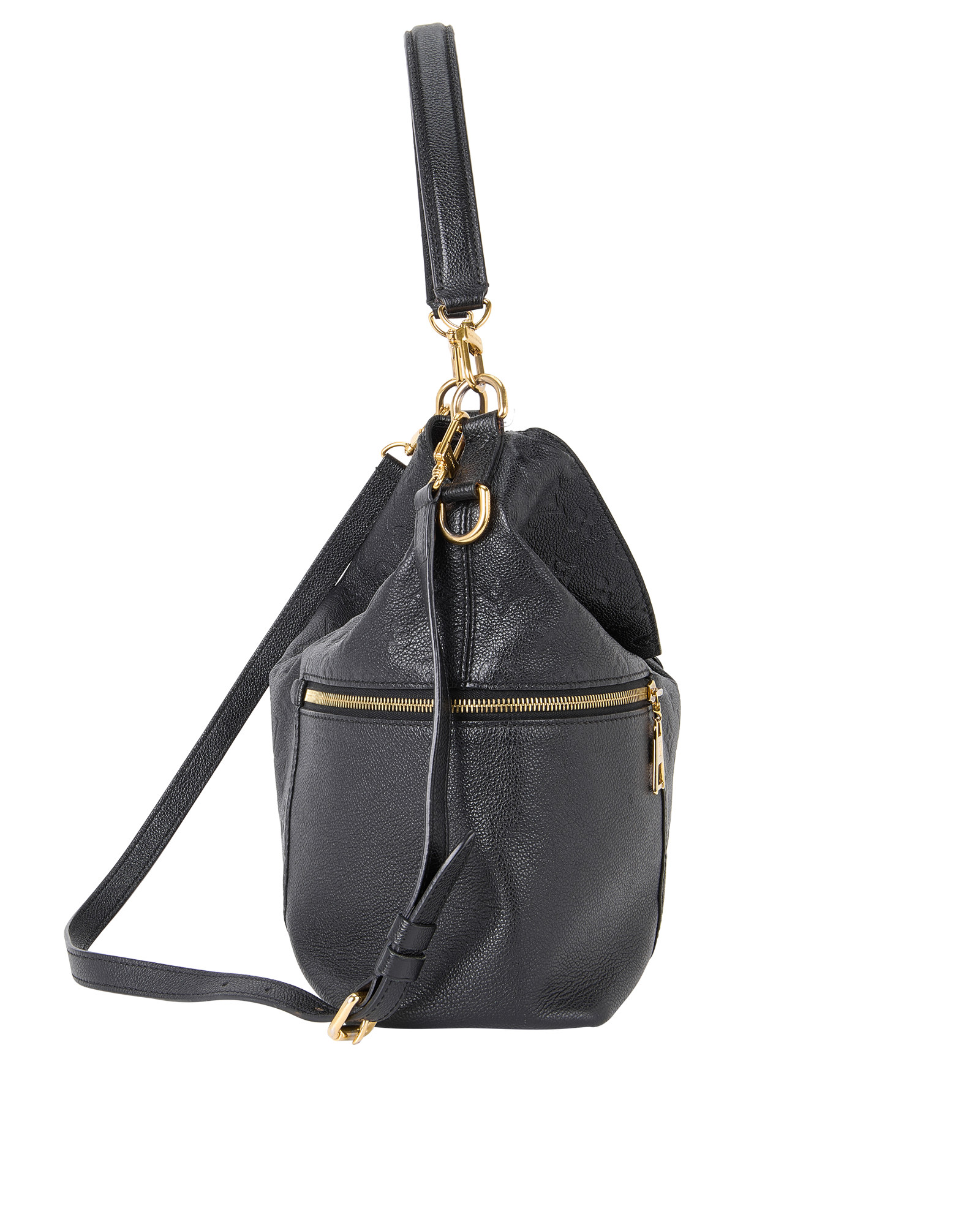 Melie, &pound;750, Handbags, Black, Leather, Side view